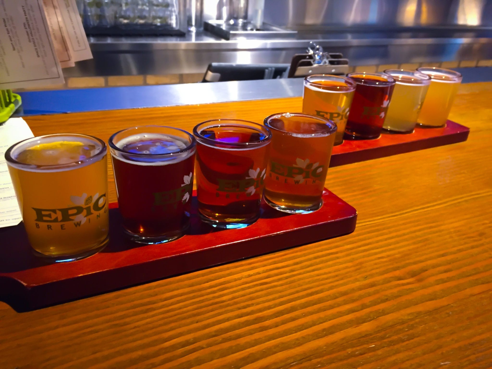Two Flights at Epic Brewery Denver Craft Beer Tour