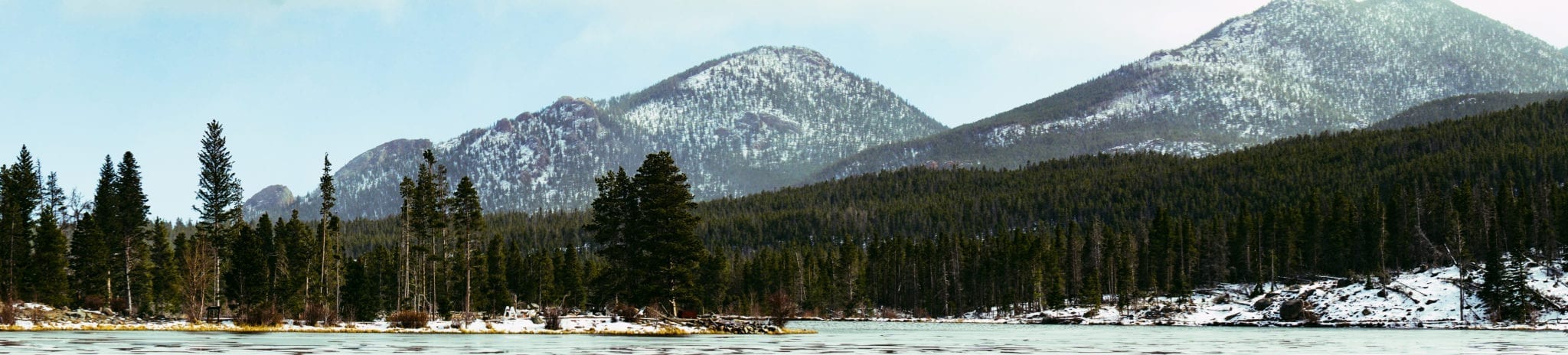 Sprague Lake Covered With Snow RMNP